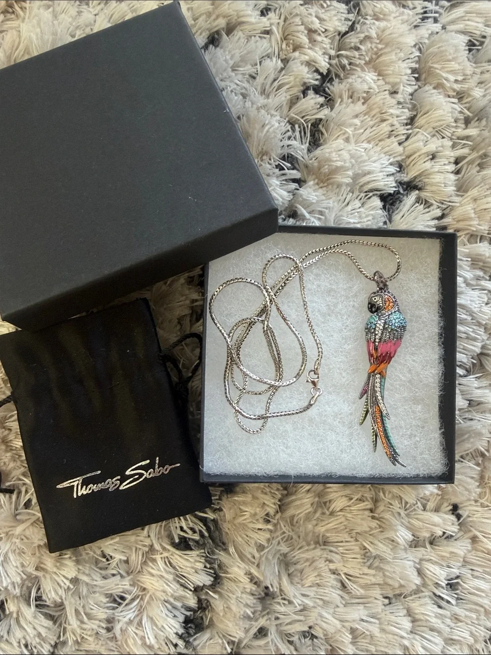 Thomas Sabo Colorful Parrot Pendant Necklace - Multicolor